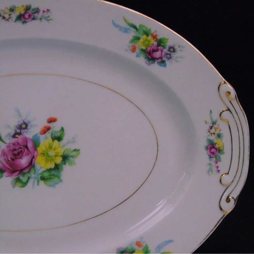 Occupied Japan Serving Platter Vintage Sone China WWII Japan Serving